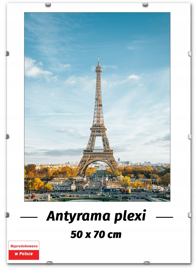 Antyrama B2 50x70 - 70x50 cm białe brzegi, ramka na puzzle, plakat, zdjęcia oprawa na fotografie, grafiki i wydruki z