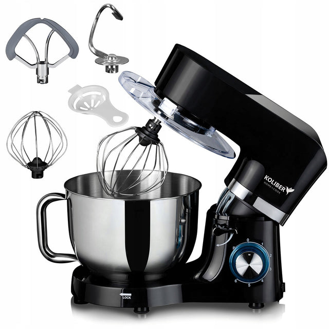 Robot kuchenny planetarny mikser koliber X-3200-W 6.2l 7w1 wielofunkcyjny do wyrabiania ciasta i ubijania, moc 2000 w, 6 prędkości