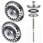 2x sitko koszyk korek do zlewozmywaka 79mm regulacją do zlewu franke polska metalowy filtr odpływowy, wystający uchwyt