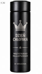 Kubek termiczny termos prezent Upominek na walentynki dla Dzień Chłopaka personalizowany z własnym napisem 500 ml