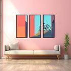 Czarna drewniana ramka na zdjęcia 40x80 cm z plexi i zawieszką oprawa fotografii, dekoracja ścienna do salonu lub