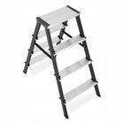 Drabina drabinka domowa 2x4 dwustronna składana mocna 150 kg higher schodki stalowa, podest 81 cm, wysokość robocza