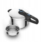 Szybkowar TEFAL Secure Trendy Pressure 6L INDUKCJA P2580701 garnek ciśnieniowy do gotowania, srebrny, można myć w