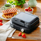 Gofrownica 2200W na 2 gofry XXL Timer Głębokie płyty Regulacja non-stick nominalna