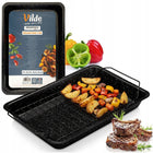 Brytfanka GRANITOWA forma blacha do pieczenia mięsa z rusztem 31,5x21,5 cm naczynie do zapiekania, powłoka non-stick