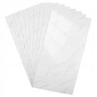 10X panele ścienne samoprzylepne tapeta płytka marmur biały PVC 30X60CM okładzina dekoracyjna do wnętrz połysk gładka