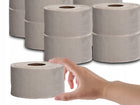Papier toaletowy jumbo szary makulaturowy 12szt rolka 90 m, jednowarstwowy, bezzapachowy, suchy