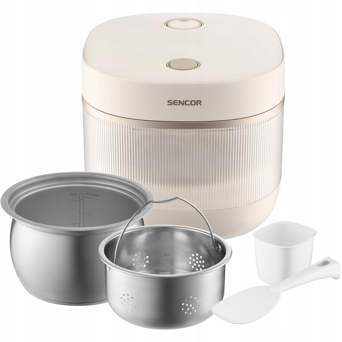 Ryżowar LOW carb 10 funkcji 2l Dotykowy Ekran 500W Sencor SRM 2000WH Biały 2 l 500 w