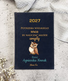 ZESTAW PREZENT NA DZIEŃ NAUCZYCIELA DLA WYCHOWAWCY KALENDARZ 2027 BOX SOWA upominek z nadrukiem, dekoracja, kosz