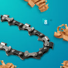 2x łańcuch tnący do piły 8" + prowadnica do pilarki zestaw 45 ogniw 1,1mm