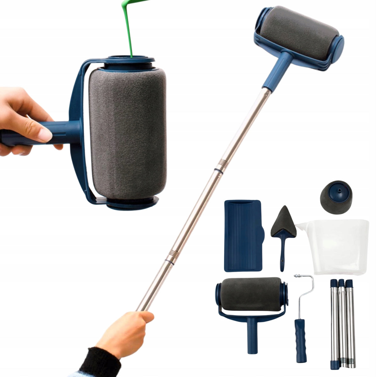 Paint Roller zestaw malarski niekapiący wałek do malowania ścian kuweta, szerokość 9 cm, remont, odświeżanie wnętrz