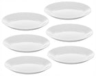 Talerzyki talerze białe komplet 6 szt. IKEA OFTAST śniadaniowe 19 cm sałatkowe, przystawkowe, szklane, okrągłe, do