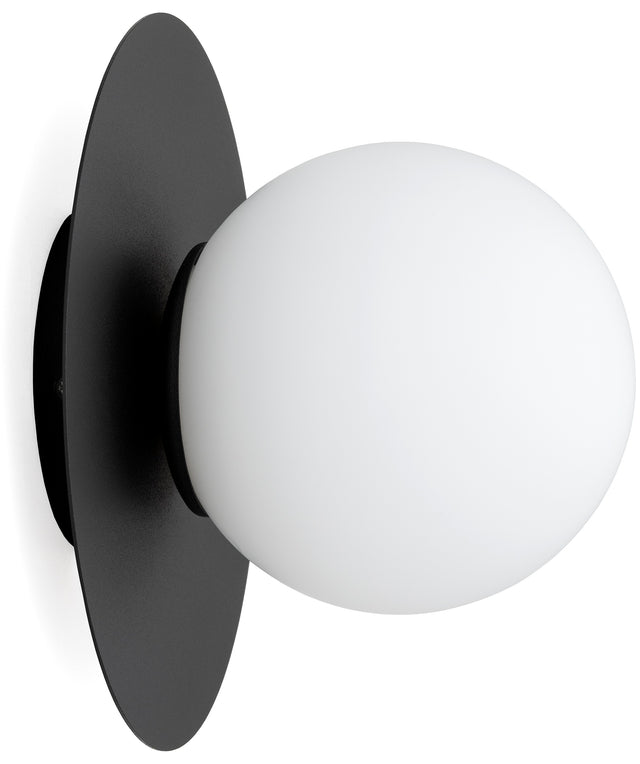 Kinkiet Lampa Ścienna Żyrandol Białe Kule Nox oprawa metalowa, gwint E27, 1 źródło światła do 60 w, głębokość 16 cm