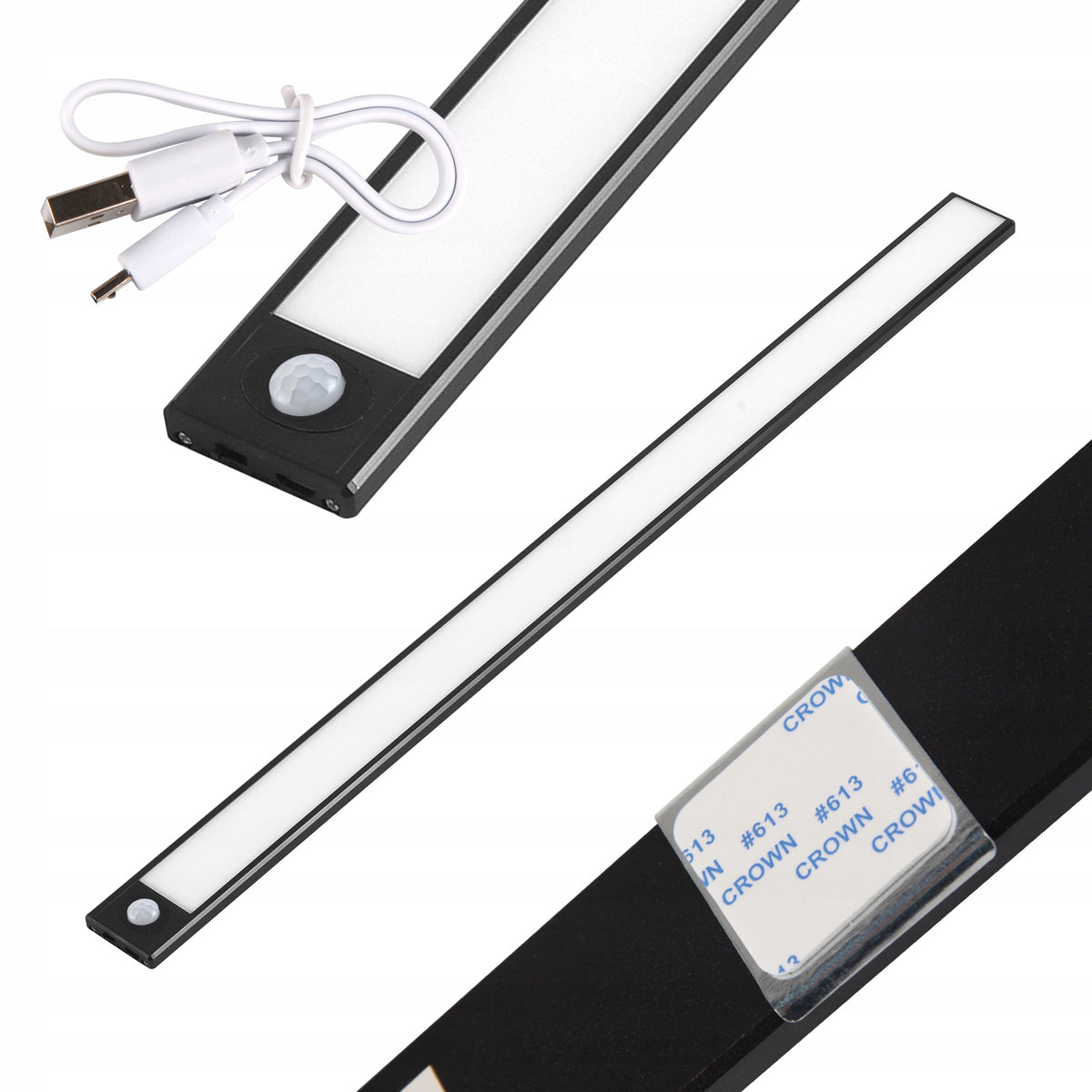 Lampa Podszafkowa 30cm LED z czujnikiem ruchu listwa kuchenna meblowa oprawa do szafek, neutralna barwa światła, 160