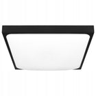 Lampa Sufitowa z Czujnikiem Ruchu Plafon Kwadratowy Czarny 2xE27 30,5cm oprawa do korytarza przedpokoju klatki
