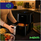 Frytkownica beztłuszczowa air fryer 4,5 l duża czarna MPM MFR-11 czarny