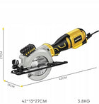 Mini pilarka tarczowa 705W z prowadnicą laserową 6 ostrzy Mała piła ręczna przecinarka, 115 mm, cięcie do 43 mm