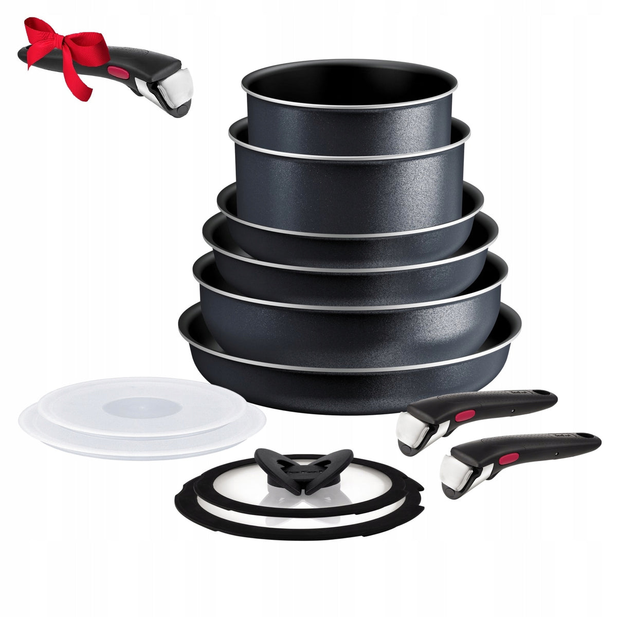 Zestaw garnków patelni Tefal Ingenio So'Light 12el. indukcja+Rączka Ingenio naczynia kuchenne aluminiowe