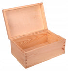 Skrzynka kufer pudełko drewniane decoupage 30x20 pojemnik z pokrywką na drobiazgi, beżowy organizer do przechowywania