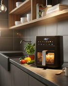 Frytkownica beztłuszczowa AIR fryer 2000W 6l airdweller 8 programów czarna 2000 w czarny