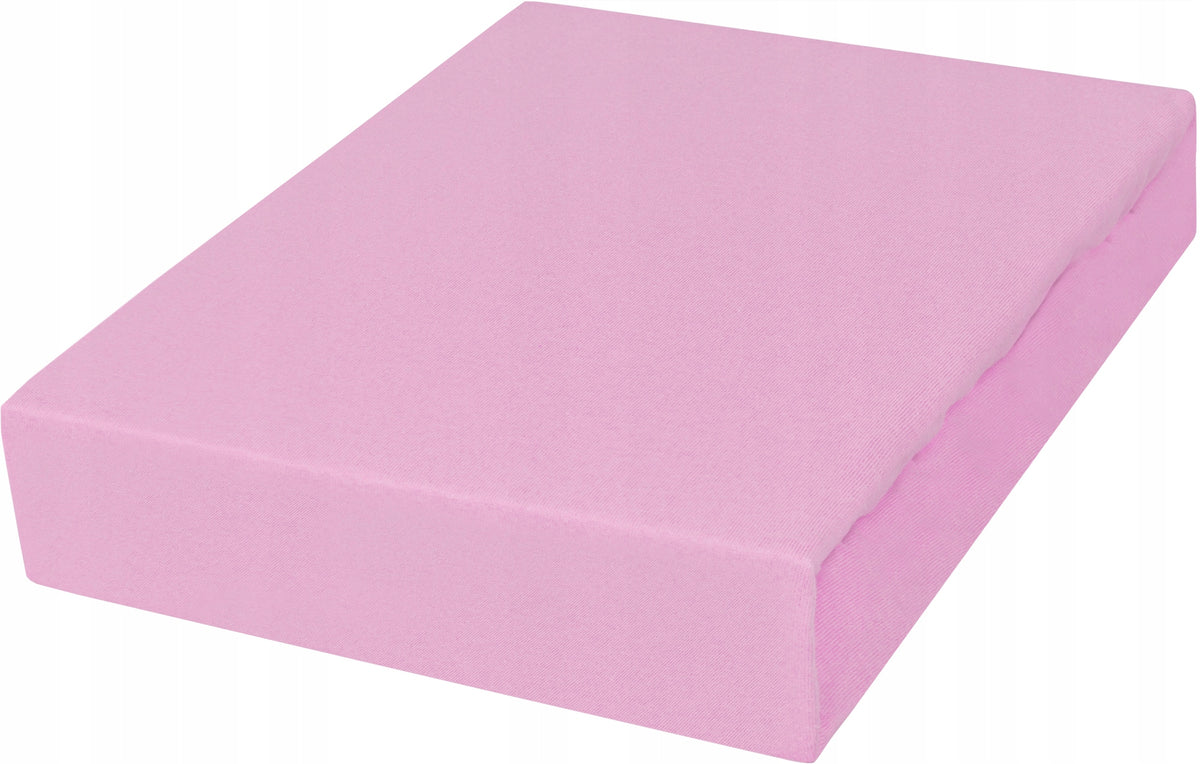 Prześcieradło jersey 100x200 z gumką polskie RÓŻ Różowe Polska Produkcja bawełniane na materac do 17 cm