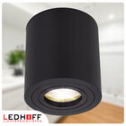 4x Oprawa Halogenowa Tuba LED GU10 do ŁAZIENKI Czarna LAMPA wodoszczelna okrągły spot sufitowy 35 W, pojedynczy punkt