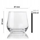 Szklanki niskie 310ml na napoje drinki sok do GASTRONOMII i domu 6szt whisky, woda, szkło bezbarwne, mycie w zmywarce