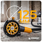 Szlifierka frezarka do betonu z odciągiem 1400W 125mm z regulacją + tarcza do szlifowania posadzek, usuwania zaprawy
