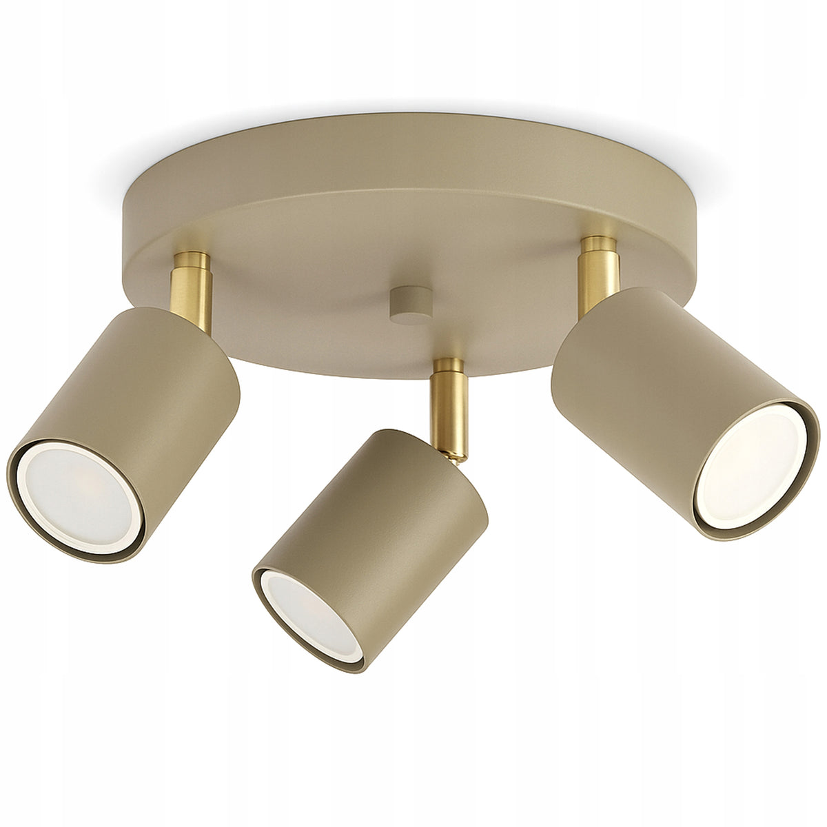 Lampa Sufitowa Żyrandol Plafon Beżowa Gray Beige GU10 LED 856-EG3 Regulowan oprawa wisząca metalowa 3-punktowa do