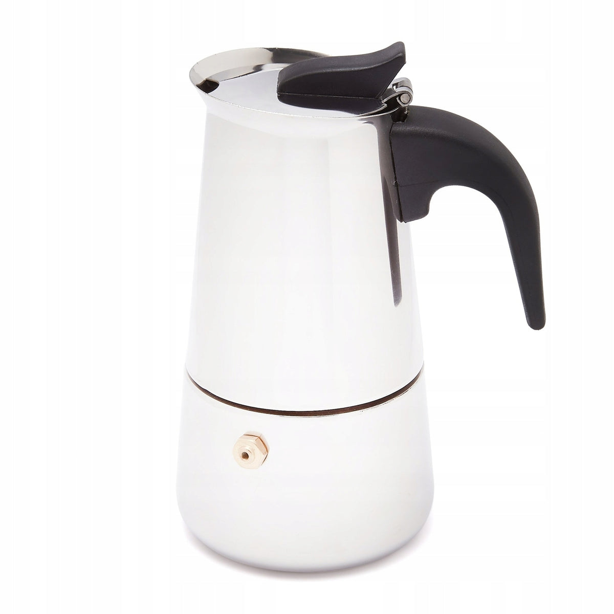 Kawiarka nierdzewna Moderno 2 filiżanki kafetiera, zaparzacz do espresso, stalowy ekspres do kawy, 120 ml, srebrna