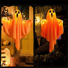 Dekoracja halloween duch huśtawka lampa LED wisząca lampka ogrodowa ozdoba na imprezę tematyczną, świecące upiory