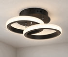 Lampa sufitowa LED Żyrandol Ring 20W 2000 lm Plafon Okręgi SuperLED oprawa wisząca czarna aluminiowa do salonu kuchni