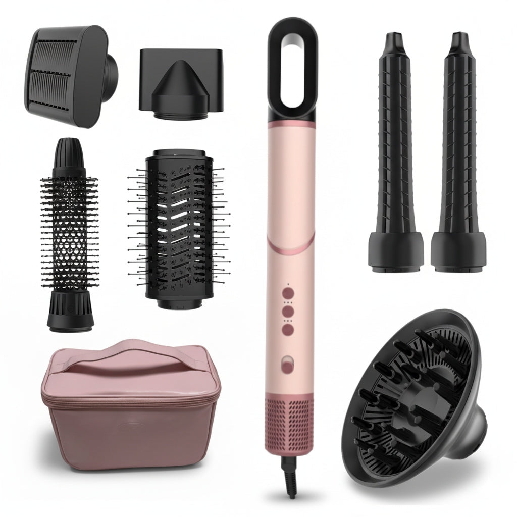 Lokówko-suszarka Dekraft Air Styler DE440B Bubble Gum 1500W jonizacja+ etui lokówka automatyczna 1500 w