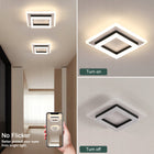 Lampa Sufitowa Plafon LED Kwadratowa Czarna Natynkowa Nowoczesna 4500K 24W oprawa oświetleniowa do pokoju kuchni