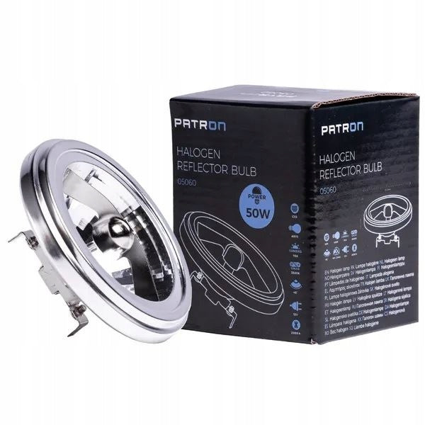 Żarówka Halogenowa Halogen Lamp AR111 50W 12V G53 2800K 45° patron reflektor, ciepła biel, 700 lm, do oświetlenia