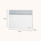 Grzejnik elektryczny energooszczędny konwektorowy przenośny EWX-1500W 600 mm 450 mm grzewcza biały
