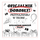 Niezbędnik skrzynka prezent na 18 urodziny grawerowany gadżet na osiemnastkę, upominek z okazji pełnoletności