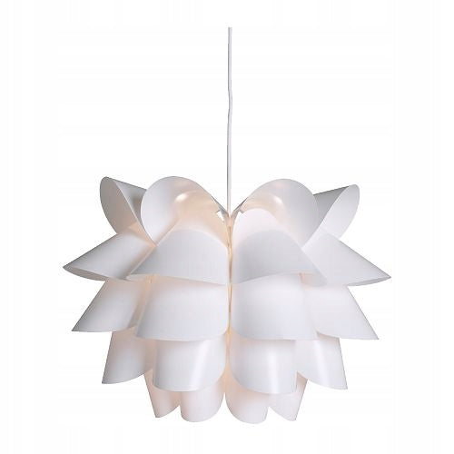 Lampa sufitowa ikea knappa wisząca biała żyrandol kwiat E27 do pokoju abażur dekoracyjny z tworzywa, klosz 45 cm, 1 źródło światła, 60 w