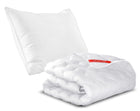 Kołdra Całoroczna Antyalergiczna 140x200 medicline + Poduszka 70x80 Ciepła włókna silikonowe, poszycie z mikrofazy, do