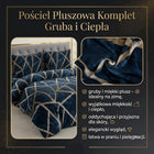 Pościel 160X200 Pluszowa Komplet 3 Części Gruba i Ciepła Zimowa Miś Gwiazdy materiał polar, poszewka 70x80 cm, zamek