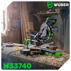 Piła ukosowa z posuwem ukośnica do drewna 1700W + laser + tarcza 210mm 24T przecinarka do desek i listew, cięcie 340