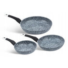 Praktyczny zestaw patelni marmurowych 20,24,28cm 3szt GAZ indukcja zmywarka do smażenia, kuchnia ceramiczna i