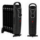 GRZEJNIK ELEKTRYCZNY 700 WATT OLEJOWY 7 ŻEBEREK TERMOSTAT ŻEBERKOWY OLEJAK 320 mm 400 mm grzewcza czarny