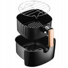 Frytkownica beztłuszczowa 4l złota AIR fryer separator 8 programów mocna 1500 w czarny