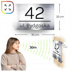 Tabliczka Adresowa z Numerem Domu i Nazwą Ulicy - Aluminium 20x30cm oznaczenie posesji, szyld na elewację, srebrna