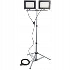Zestaw halogen naświetlacz lampa LED statyw 2x 100W Roboczy budowlany mocny reflektor warsztatowy 20000 lm 4000 K IP65