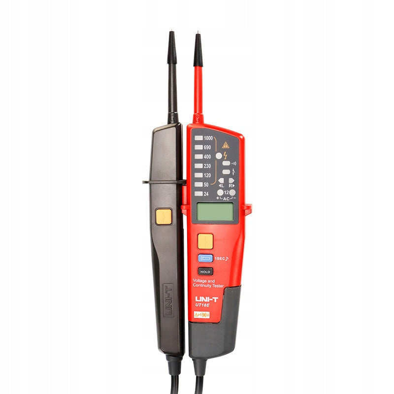 Próbnik fazowy Miernik ac/dc 1000V UT18E Tester RCD wskaźnik napięcia, kontrola instalacji elektrycznej, sprawdzanie