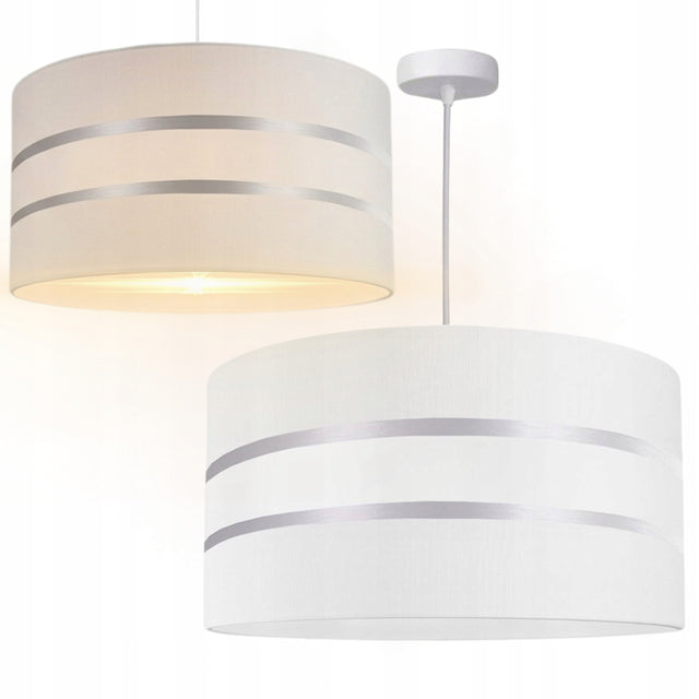 Lampa Wisząca Żyrandol Sufitowa Nowoczesna E27 LED Loft Abażur 30 cm Biały 1 punkt świetlny, tworzywo sztuczne, maks. 60 w, wysokość 90 cm