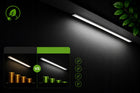 Lampa Sufitowa LED Do Garażu Warsztatu Oprawa Natynkowa 18W 60cm 4000K 120° plafon liniowy biały, zintegrowane źródło
