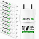 10x Świetlówka LED G13 T8 120cm 18W 1980lm 4000K tuba do hermetycznych liniowe źródło światła, neutralna biel, do opraw
